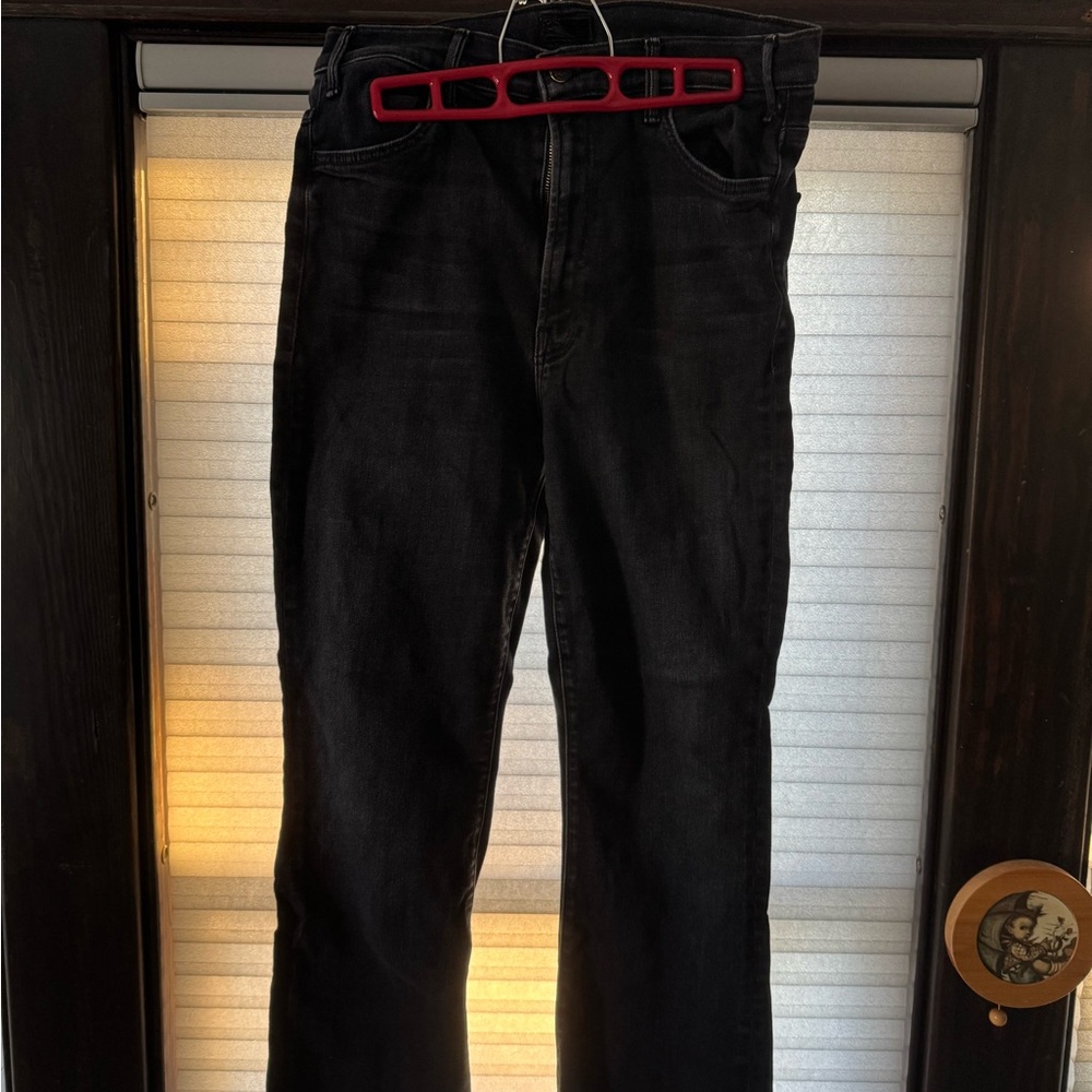 MOTHER Women's Black Straight Jeans